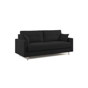 Canapé convertible en microfibre détachable 208 cm noir