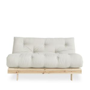 Canapé convertible en pin massif avec futon 140x200