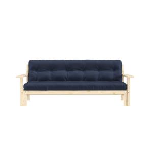 Canapé convertible en pin massif avec futon bleu marine 2 p…