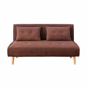 Canapé convertible en velours côtelé chccolat 2 places