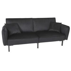 Canapé convertible en velours noir