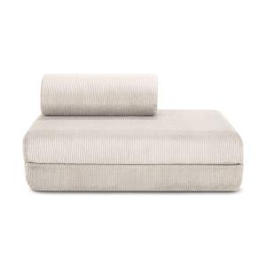 Canapé convertible et modulable 2 places en velours blanc