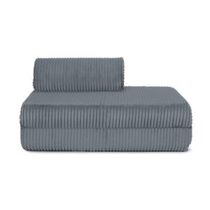 Canapé convertible et modulable 2 places en velours gris