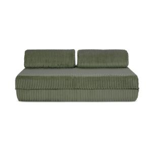 Canapé convertible et modulable 3 places en velours vert