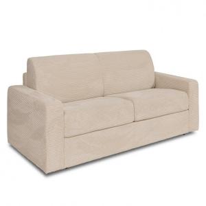 Canapé convertible express 2 places velours côtelé crème ma…