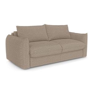 Canapé convertible express 3 places en bouclette taupe