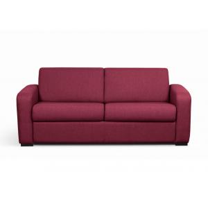 Canapé convertible express 3 places en tissu bordeaux - 140…