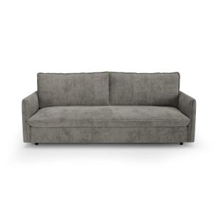 Canapé convertible express 3 places en tissu tramé gris