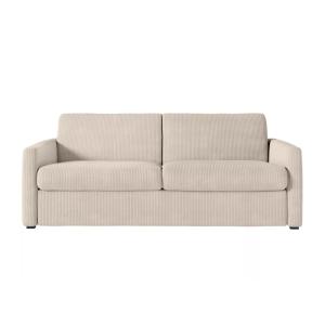 Canapé convertible express 3 places en velours côtelé beige…
