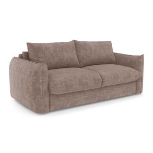 Canapé convertible express 3 places en velours gaufré taupe…