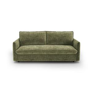 Canapé convertible express 3 places en velours gaufré vert…