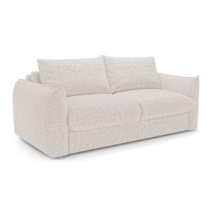 Canapé convertible express 3 places en velours texturé beig…