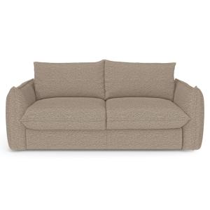 Canapé convertible express 4 places en bouclette taupe