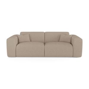 Canapé convertible express dunlopillo 140cm bouclette taupe
