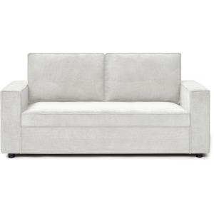 Canapé convertible express tissu beige 3 places