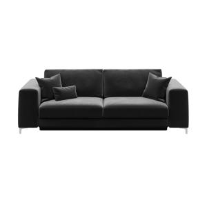 Canapé convertible gris argenté 3 places