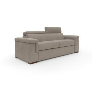 Canapé convertible matelas H18 220 cm beige