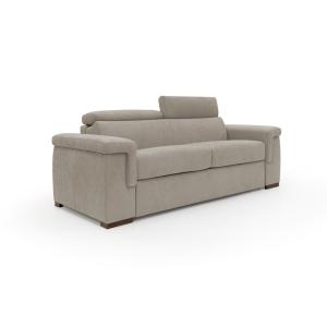 Canapé convertible matelas H18 220 cm crème
