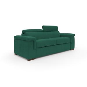 Canapé convertible matelas H18 220 cm vert