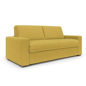 Canapé convertible matelas H20 220 cm jaune