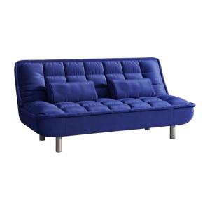 Canapé convertible microfibre 3 places bleu roi