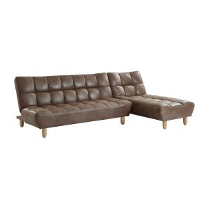 Canapé convertible microfibre 4 places marron