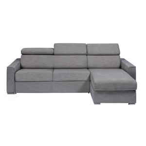 Canapé convertible polyester gris anthracite 5 places