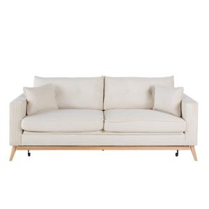 Canapé convertible style scandinave 3 places en velours côt…