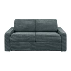 Canapé convertible velours 3 places gris anthracite, gris