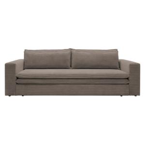 Canapé convertible velours 3 places taupe