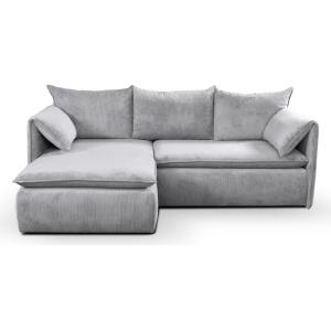 Canapé convertible velours 4 places gris