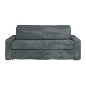 Canapé convertible velours 4 places gris anthracite, gris