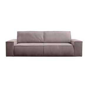 Canapé convertible velours 4 places mauve