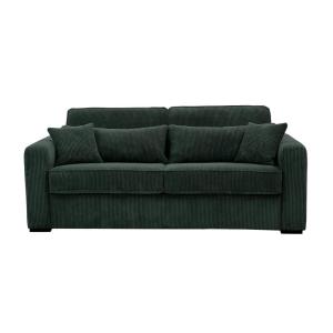 Canapé convertible velours 4 places vert