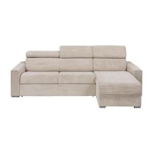 Canapé convertible velours beige 5 places