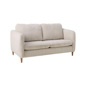 Canapé convertible velours côtelé 2 places beige