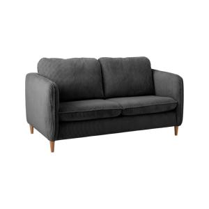 Canapé convertible velours côtelé 2 places gris