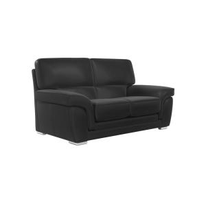 Canapé cuir 2 places anthracite