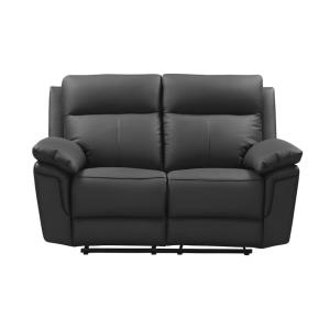 Canapé  cuir 2 places noir