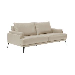 Canapé cuir 3 places sable