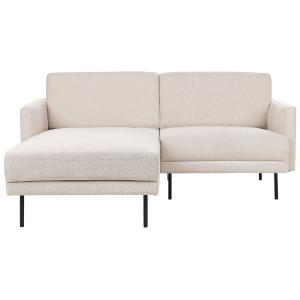 Canapé d'angle 2 personnes en tissu beige
