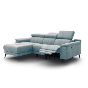 Canapé d’angle 3 places avec 1 relax et appuie-tête réglabl…