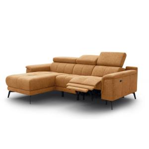 Canapé d’angle 3 places avec 1 relax et appuie-tête réglabl…