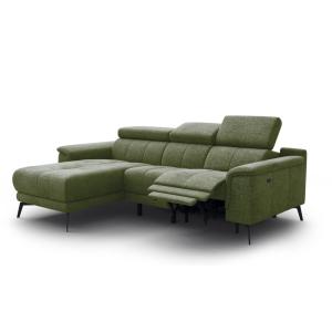 Canapé d’angle 3 places avec 1 relax et appuie-tête réglabl…