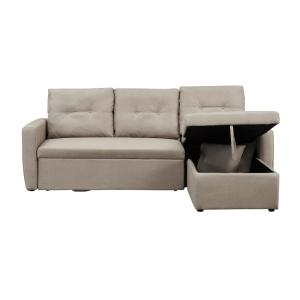 Canapé d'angle 4 places convertible beige