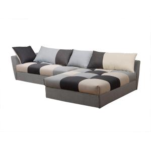 Canapé d'angle  5 places gris clair, gris anthracite