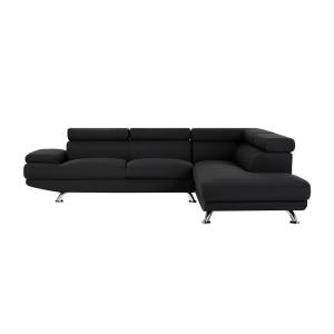 Canapé d'angle  5 places noir