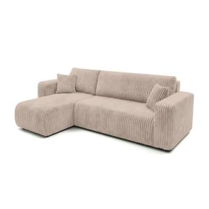 Canapé d'angle conv et réversible 4p ALYA velours cotelé ép…