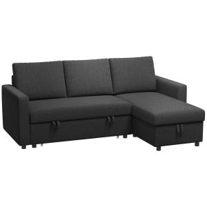 Canapé d'angle convertible 3 places modulable tissu aspect…