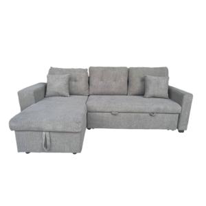 Canapé d'angle convertible 4 places avec coffre en velours…